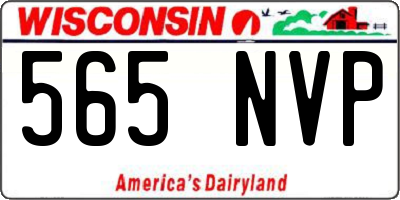 WI license plate 565NVP