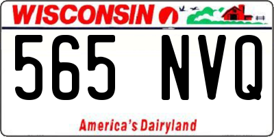 WI license plate 565NVQ