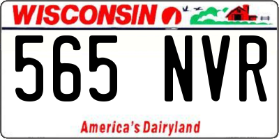 WI license plate 565NVR