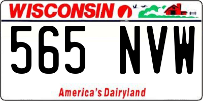 WI license plate 565NVW