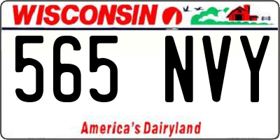 WI license plate 565NVY