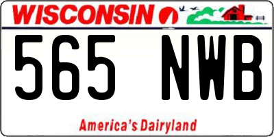 WI license plate 565NWB