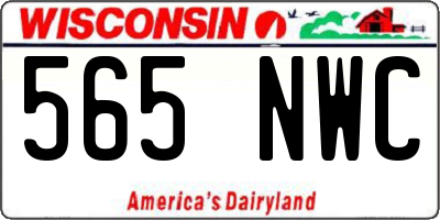 WI license plate 565NWC