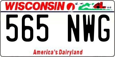 WI license plate 565NWG