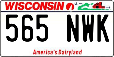 WI license plate 565NWK