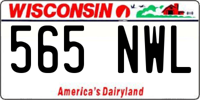 WI license plate 565NWL