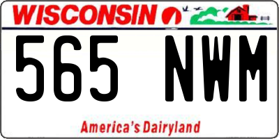 WI license plate 565NWM