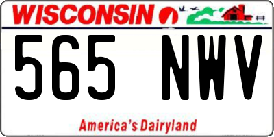WI license plate 565NWV