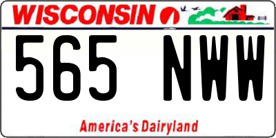 WI license plate 565NWW