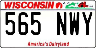 WI license plate 565NWY