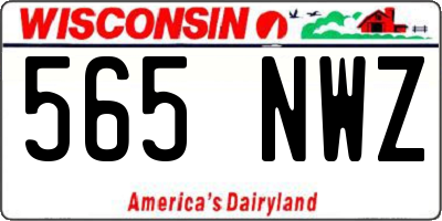WI license plate 565NWZ