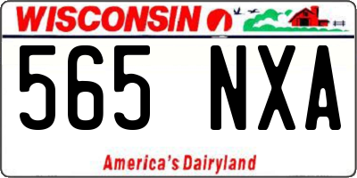 WI license plate 565NXA