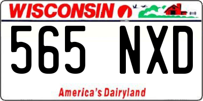 WI license plate 565NXD