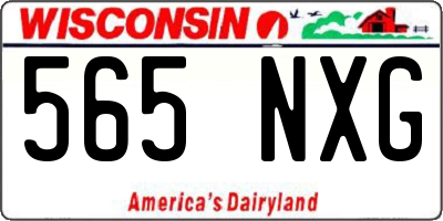 WI license plate 565NXG