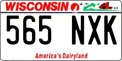 WI license plate 565NXK