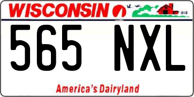 WI license plate 565NXL