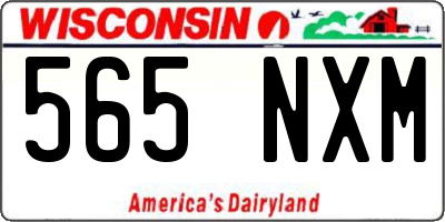 WI license plate 565NXM