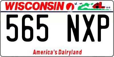 WI license plate 565NXP