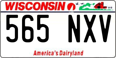 WI license plate 565NXV