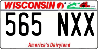 WI license plate 565NXX