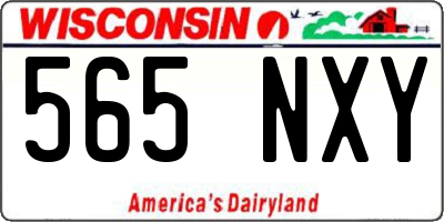WI license plate 565NXY