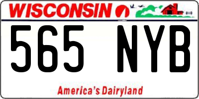WI license plate 565NYB
