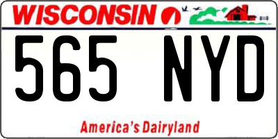 WI license plate 565NYD