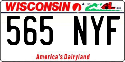 WI license plate 565NYF
