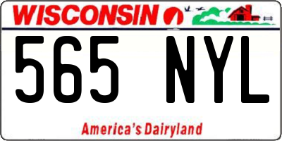 WI license plate 565NYL