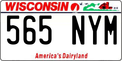 WI license plate 565NYM
