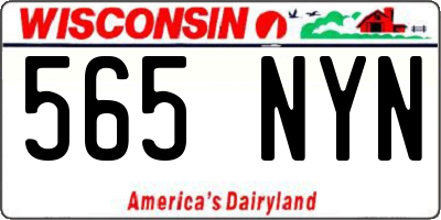 WI license plate 565NYN