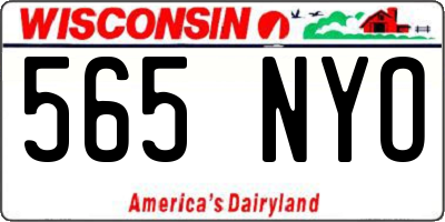 WI license plate 565NYO