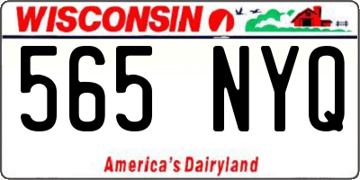 WI license plate 565NYQ