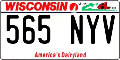 WI license plate 565NYV