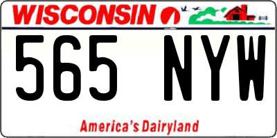 WI license plate 565NYW