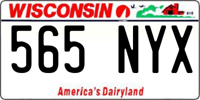 WI license plate 565NYX