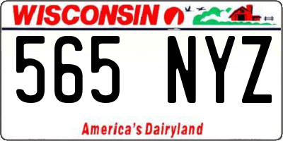 WI license plate 565NYZ