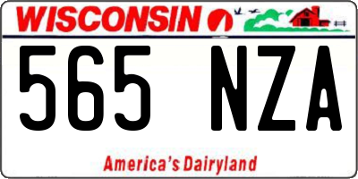 WI license plate 565NZA