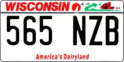 WI license plate 565NZB