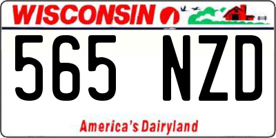 WI license plate 565NZD