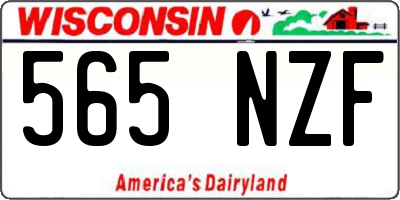 WI license plate 565NZF