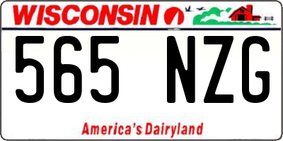 WI license plate 565NZG