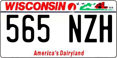 WI license plate 565NZH