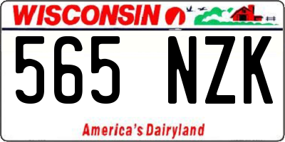 WI license plate 565NZK