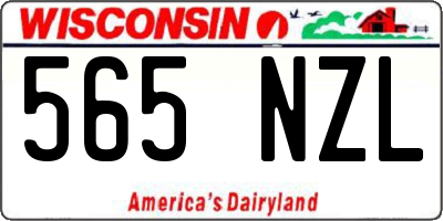 WI license plate 565NZL