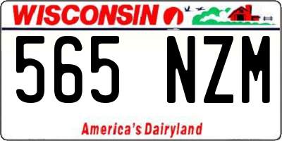 WI license plate 565NZM