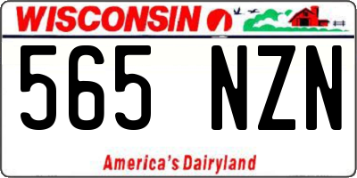 WI license plate 565NZN