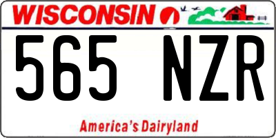 WI license plate 565NZR