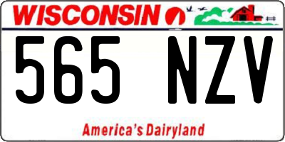 WI license plate 565NZV