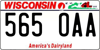 WI license plate 565OAA
